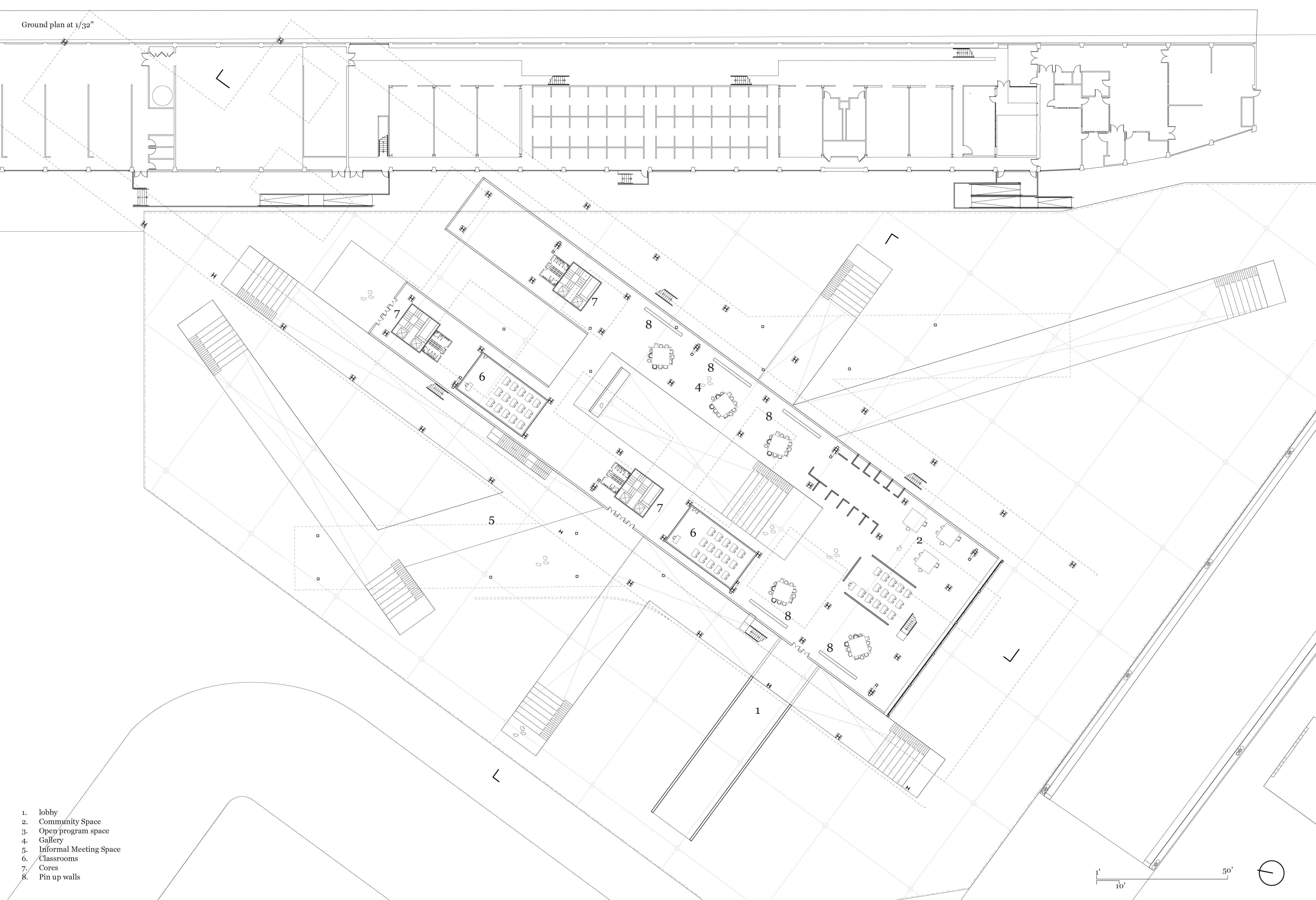 Program assembly diagram ground plan showing spatial distribution